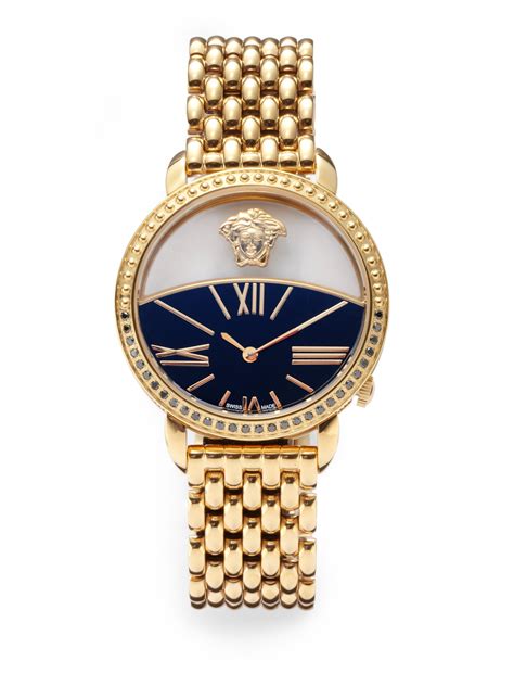 versace diamond watch|men's gold versace watch.